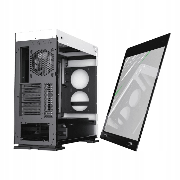 Ігровий корпус для ПК Tower ATX Midi White Coil, загартоване скло, USB