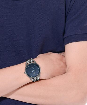Годинник Lacoste Lisbon чоловічий кварцовий, сталевий браслет (сірий)