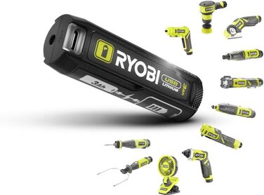 RYOBI 4V USB-Li-Ion акумуляторний шурупокрут ERGO RSD4-120TA2 (з акумулятором 4V 2.0Ah, USB-C кабелем та насадками)