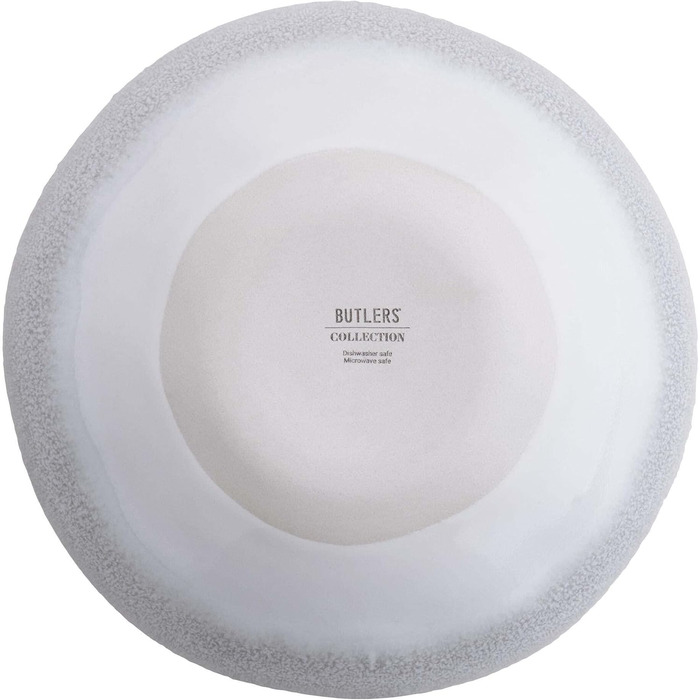 Набір посуду BUTLERS Atlantis 12 предметів з каменю (тарілки та миски) | Сірий посуд для 4 осіб | Мікрохвильова та посудомийна машини | Boho-стиль