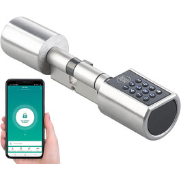 Електронний дверний циліндр VisorTech із кодовим замком, Bluetooth і додатком – кодовий циліндр для дверей