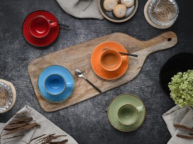 Набір посуду CreaTable Serie Nature Collection 8 предметів для 4 осіб, кавовий сервіз з кераміки, для капучино та еспресо, придатний для мийки в посудомийній машині та мікрохвильової печі