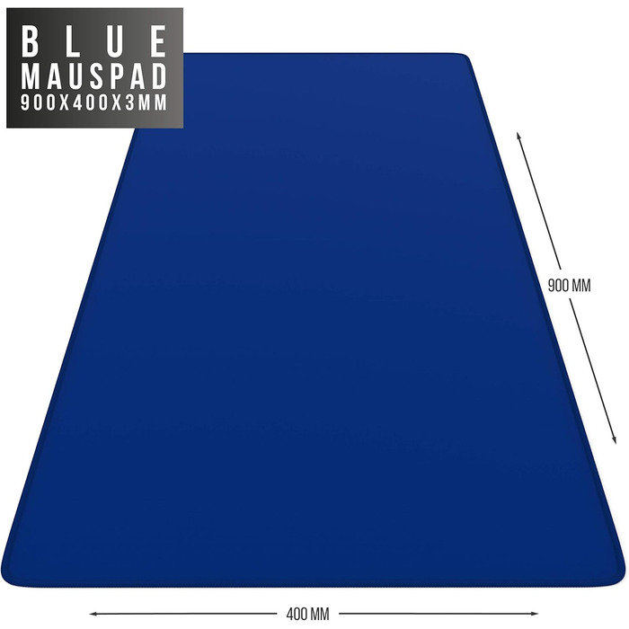 Килимок для миші TITANWOLF XXL 900 x 400mm - великий, для геймінгу, синій