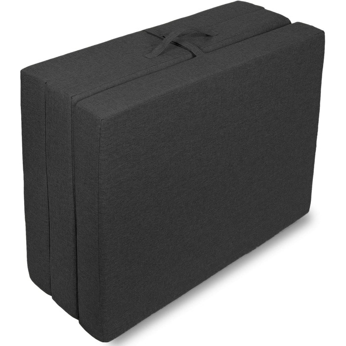 Складний матрац Sunnypillow Premium 120x195x15 см, 3-секційний, товщина 15 см, знімний чохол, чорний, гостьовий та дорожній, пінополіуретан