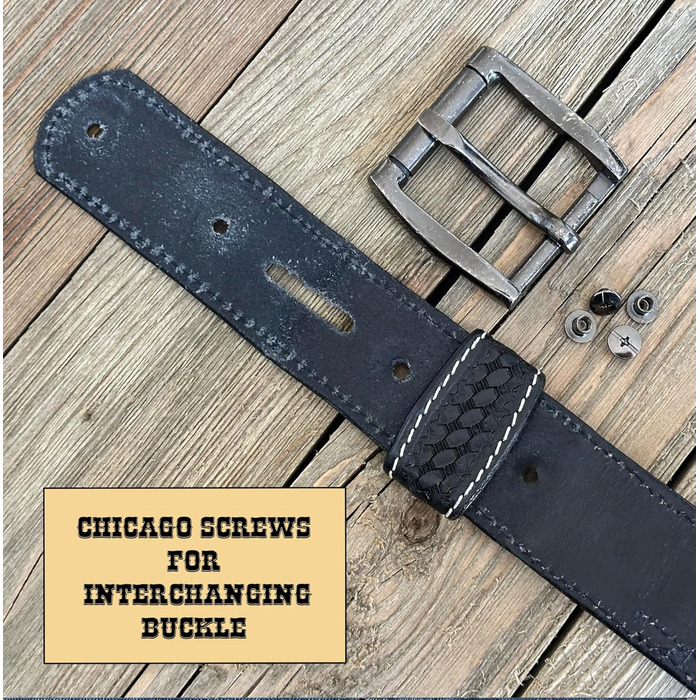 Чоловічий шкіряний ковбойський ремінь Daniel's Artplanet з перлами, ручної роботи, 3,8 см, чорний (підходить для джинсів 46)