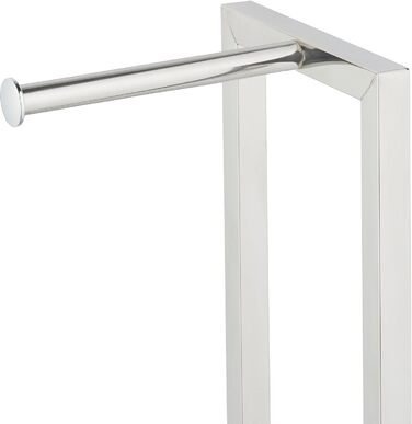 Набір для туалету Relaxdays: тримач туалетного паперу, щітка, запасний ролик, нержавіюча сталь, сріблястий (64,5x24x18 см)