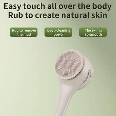 Electric bath brush, multi-brush head, cleaning tool, multifunctional, handheld, household, rechargeable bath brush, toiletries (Apricot)