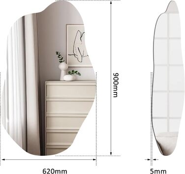 Дзеркало настінне чорне 40x60 см прямокутне з заокругленими кутами, монтаж на стіну, нержавіюча сталь, косметичне дзеркало для ванної кімнати та вітальні, гладка поверхня, горизонтальний/вертикальний монтаж