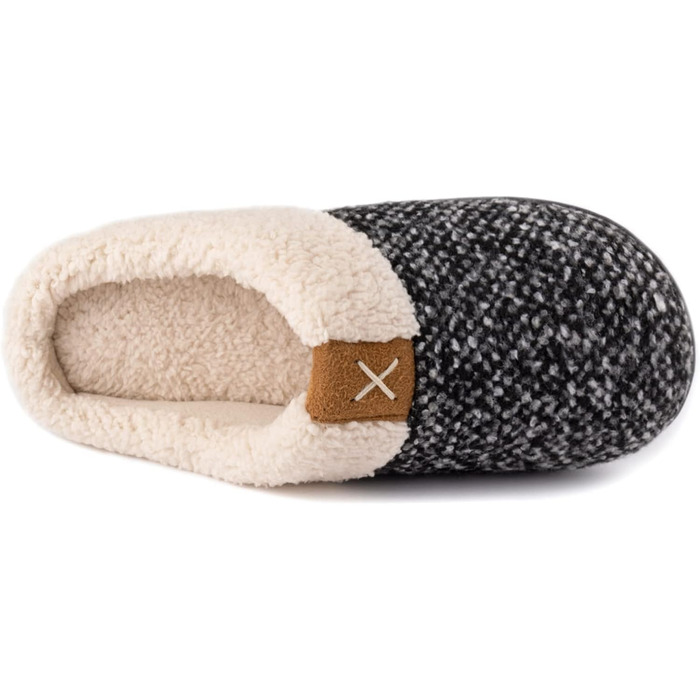 Тапочки жіночі ULTRAIDEAS, теплі плюшеві домашні тапочки, зручні, з антиковзким покриттям, чорні, EU 36/37