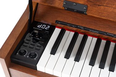 McGrey DP-18 WN E-Piano: 88 важких клавіш з молоточним механізмом, 128 звуків, Dual/Split, захисний чохол, 3 педалі, матовий горіх