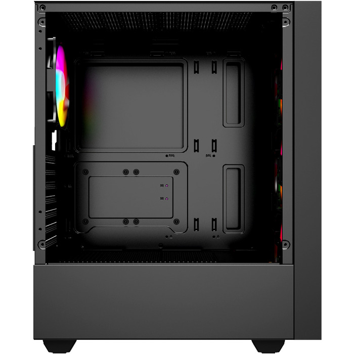 Ігровий корпус для ПК Gembird Fornax 4000 ARGB ATX Midi Tower, скло, чорний