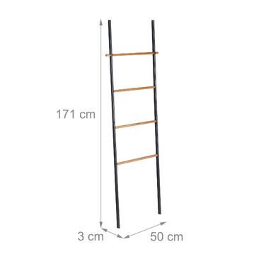 Relaxdays Towel Rail Wood & Metal