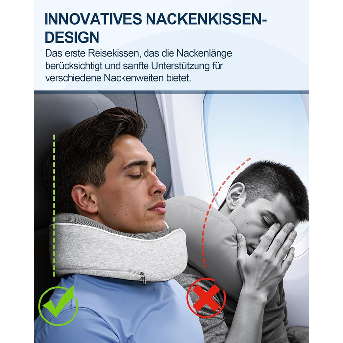 Подушка для шиї у подорожах: ортопедична, з memory foam, для дорослих та дітей, з маскою для сну та навушниками, якісний чохол