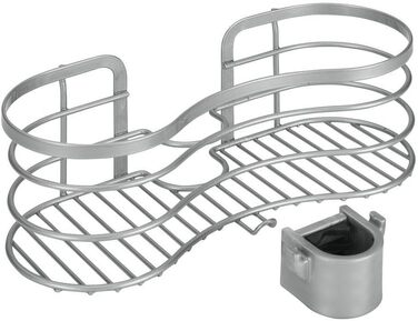 Metaltex Viva Shower Caddy Shower Shelf, Metal, Stainless Steel Look, 17 x 30 x 12 cm