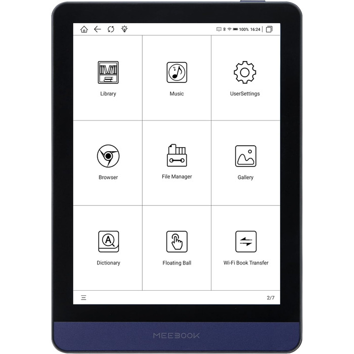 Meebook E-Reader M6: 6-дюймовий E-Ink Carta екран, 300 PPI, Smart Light, Android 11, Чотирьохядерний процесор, Аудіокниги, Google Play Store, 3GB+32GB пам'ять, Micro-SD слот, Колір: фіолетовий