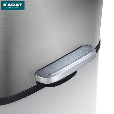 Відро для сміття Karat Silber 30л з нержавіючої сталі для кухні - система сортування відходів (Dustin)