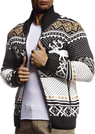 Чоловіча зимова куртка Leif Nelon з коміром-норкою, тепла фрітайм куртка, модель LN20759 (M, Чорний)