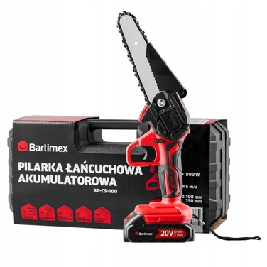 Акумуляторна ланцюгова пила Bartimex 20V 800W, 2 акумулятори по 2,0 Аг