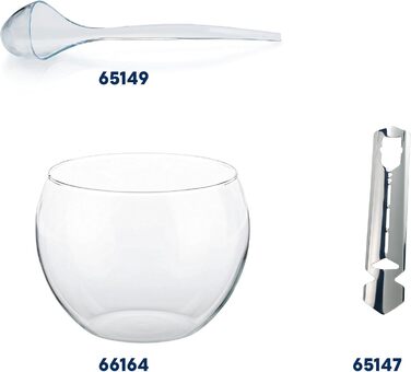 Kela Punch Bowl 3.5l FINA, Firepot Punch Bowl Pot heat-resistant, Punch Bowl Vessel Glass, Transparent, 22 cm