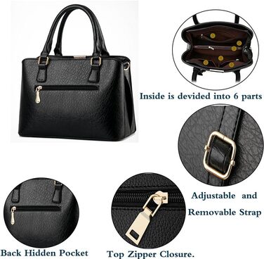 Сумка жіноча шкіряна (екошкіра) Shopper Damen темно-синя велика містка з ручками та ланцюжком