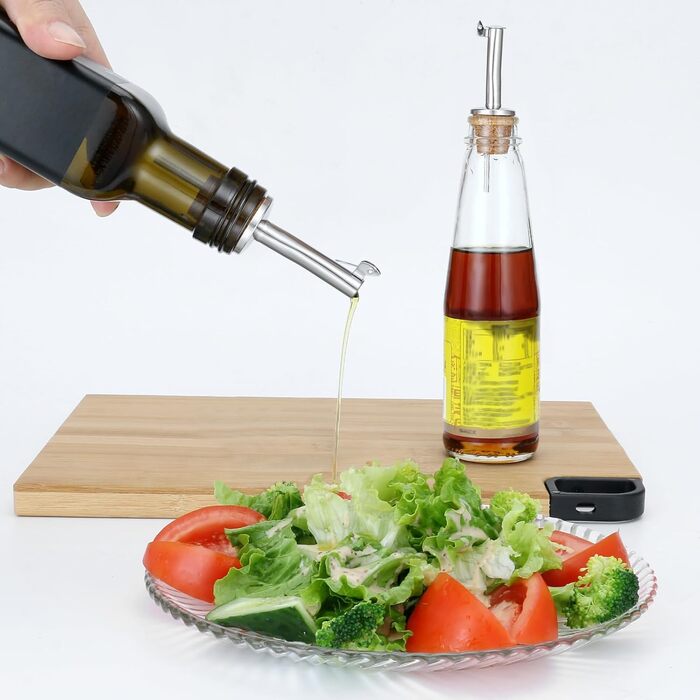 Набір виливників для пляшок Incutex (5 шт.) з пробками та щіткою для чищення. Підходять для олії, спиртних напоїв, вина, лікеру, оцту