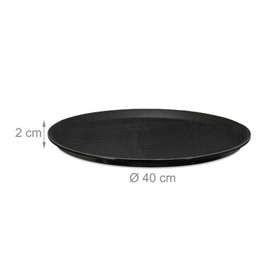 Relaxdays Round Gastro Serving Tray, 2-Piece Set