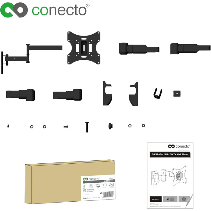Кріплення для монітора Conecto Wandhalterung SA-CC50252-V2 (білий), 42