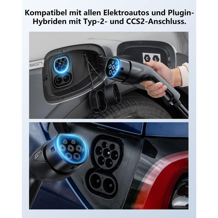 Мобільна зарядна станція Wallbox 11 кВт (3-фазна) з кабелем 7м, роз'єм Type 2, CEE 16A, адаптер-сет | Зарядка для електромобілів та PHEV | IP65, 6/8/10/13/16A