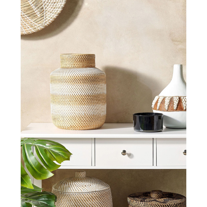 Декоративна керамічна ваза RENUN, 36 см, натуральний колір