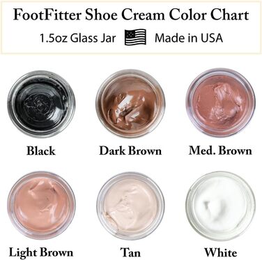 FootFitter Best Premium Shoe Cream, Restore, Clean & Shine Shoes and Boots, Made in the USA (2-Pack), Multiple Colors
