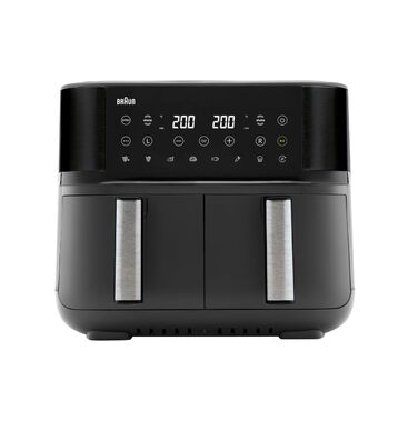 Фритюрниця електрична Braun TwinCook 3 TD3030IBK 8л (2 камери) з синхронізацією, 8 програм, чорна