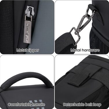 Чорна сумка для цифрової камери Cwatcun: DSLR, Canon, Nikon, Sony, з відділенням для об'єктивів