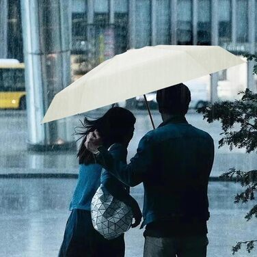 Компактний дощовий парасолька, маленький UV-парасолька, вітростійкий парасолька з капсульною ручкою, портативний парасолька для чоловіків та жінок (білий)