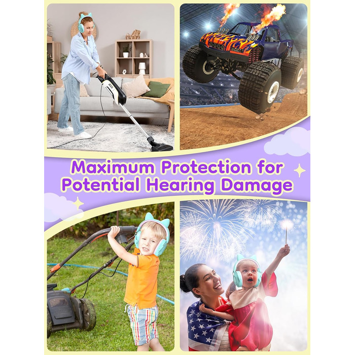 Навушники захисні дитячі Dr.meter SNR 32dB, зелені - для аутистів, концертів, авіашоу