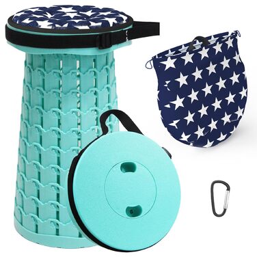 Складний стільчик Alevmoom для кемпінгу та відпочинку на природі: телескопічний, легкий, 600lbs, селадоновий