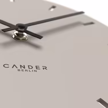 Cander Berlin MNU 2530 P Wall Clock Silent Ticking 30 cm Analog Kitchen Living Room Modern Vintage Warm Gray MDF