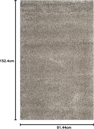 Килим SAFAVIEH Zottelig Milan Shag Collection, сірий, 91 x 152 см, високий ворс, для вітальні, їдальні, спальні