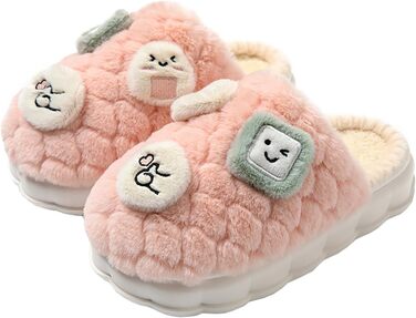 Жіночі та чоловічі домашні тапочки зимові, плюшеві, теплі, з піни, з антиковзким покриттям, рожеві, 42/43 EU, широкі