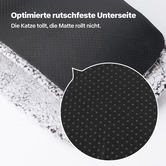 Килимок-ліжко для котів Pet Prime на підвіконня, 90 x 28 см, сірий, з 2 чохлами, теплий та прохолодний, машинне прання