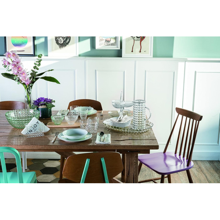 Тарілка для закусок Guzzini Tiffany, небо-сіра, 27x25x25,5 см, пластик