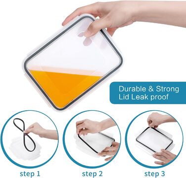 Набір контейнерів для зберігання продуктів 48 шт. (24 контейнери, 24 кришки) - BPA free, для холодильника, морозильника та мікрохвильової печі