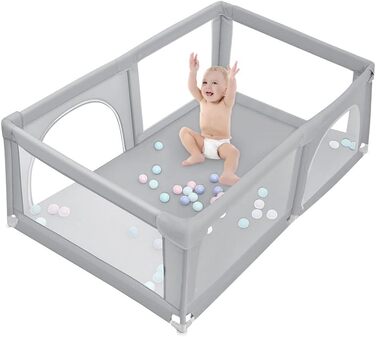 Лягувачка для цуценят з дверцятами, 180 x 120 x 66 см, сірий колір. Міцна, з нейлону, для собак та цуценят, легко миється.