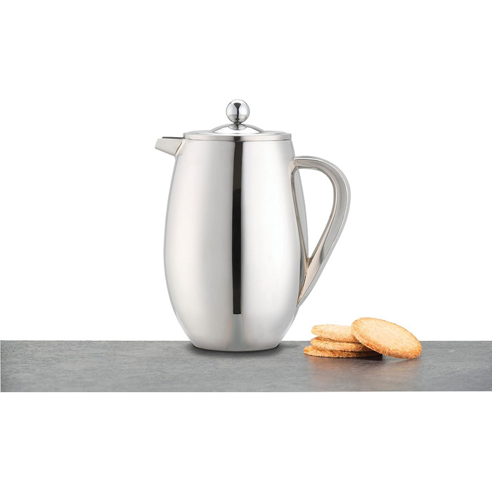 Френч-прес La Cafetière, подвійні стінки, нержавіюча сталь, 8 чашок, сріблястий