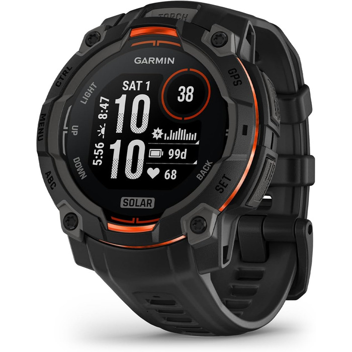Годинник Garmin Instinct 3 Solar 45 мм - сонячна зарядка, один розмір