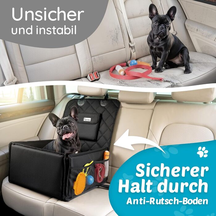 Автокрісло для собак з дозатором кульок для прибирання - зручне автокрісло для маленьких собак | Зручне та безпечне