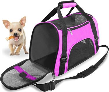 Транслювач для домашніх тварин: котів, собак, кроликів, хом'яків. Підходить для авіаперельотів, м'який, з плечовим ремінцем (M - 47x27x28 см, до 5 кг)