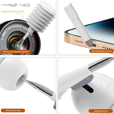 Набір для чищення клавіатури 20 в 1: щітки, очищувачі для гаджетів, смартфонів, ноутбуків, камер та об'єктивів