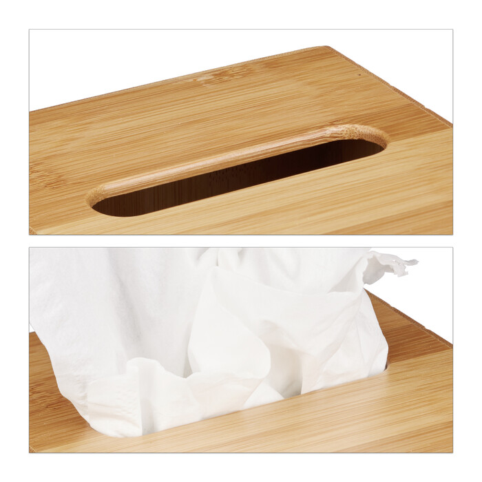 Relaxdays Cosmetic Tissue Box, Square