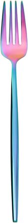 Karaca Orion Matte Rainbow 30-Piece Cutlery Set for 6 People - Cutlery, Knives, Forks, Dessert Forks, Stainless Steel, Dining Cutlery, Table Cutlery Set - Healthy and Hygienic, Modern Design