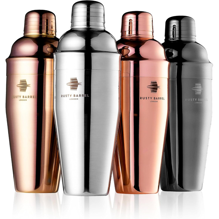 Набір для приготування коктейлів Chelsea Roségold – повний комплект для бармена: шейкер, мадлер, сито, мірний стакан, виливач, ложка, сумка та рецепти. З подарунковою коробкою